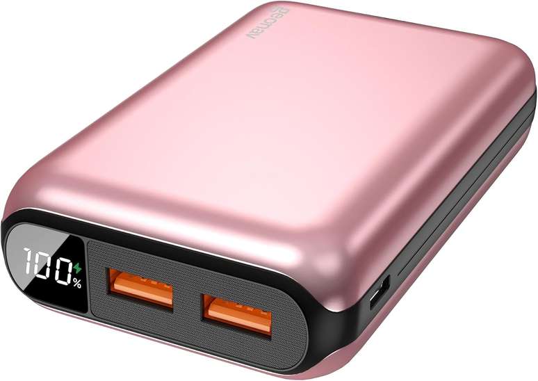 Geonav Power Bank, Carregador Portátil Universal 20.000mAh, USB-A (até 18W) + USB-C (até 20W)