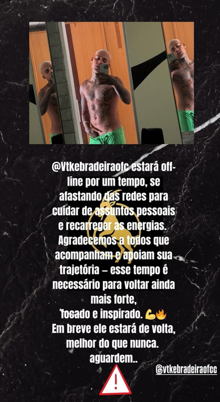 Equipe de VT Kebradeira publicou pronunciamento sem citar o caso de injúria racial e ameça