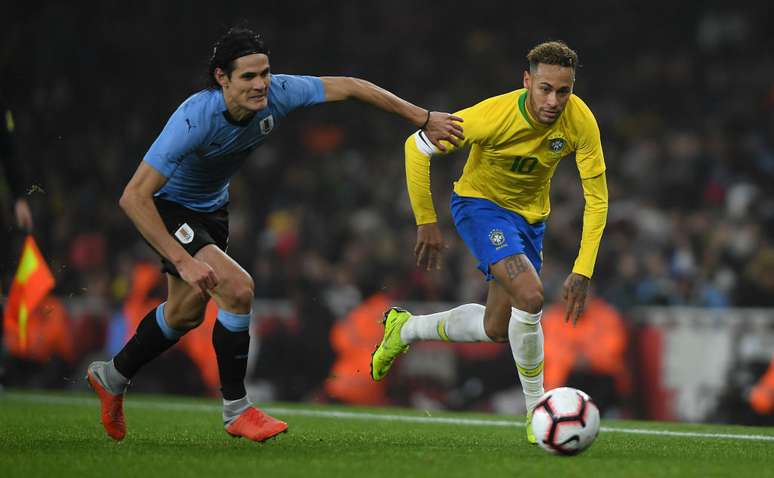 Neymar of Brazil at the Emirates Stadium