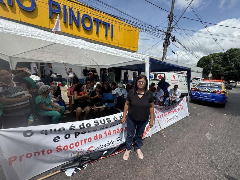 Rosana Rocha, da diretoria colegiada da Associa&ccedil;&atilde;o dos Servidores da Sa&uacute;de de Bel&eacute;m