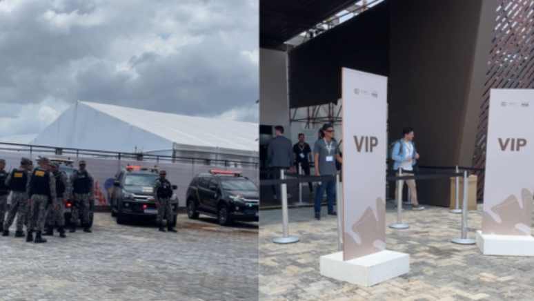 Força Nacional e Polícia Federal reforçam segurança da COP30; placas de "VIP" foram adicionadas à entrada