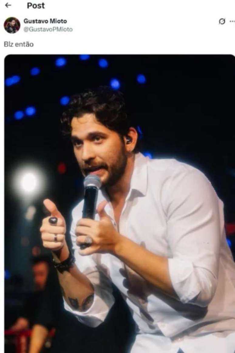 Gustavo Mioto apaga suposta indireta para Zé Felipe –