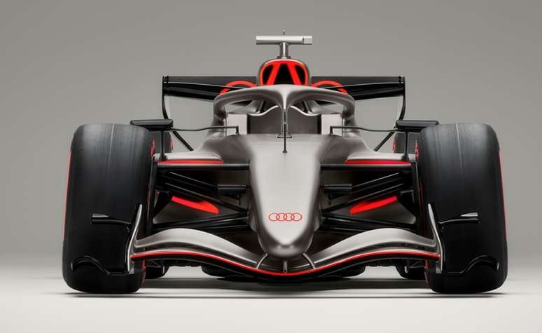 R26 visto de frente: mais estreito e com uma proposta aerodinamica totalmente diferente da atual