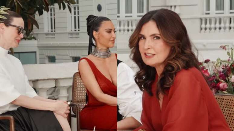 Fátima Bernardes recebe elenco de 'Tudo é Justo'