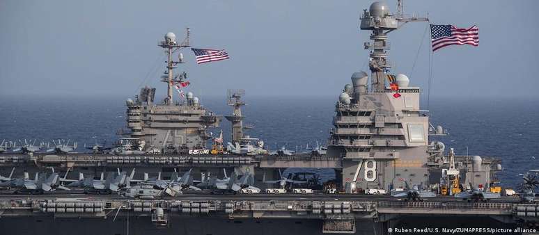 Chegada do Gerald R. Ford abre ponto de inflexão na ação americana no Caribe