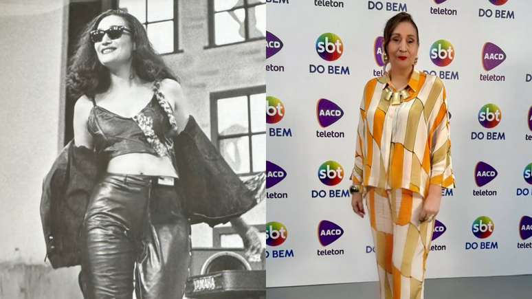 Sonia Abrão na juventude e atualmente