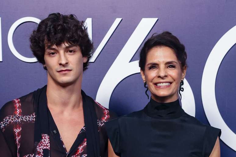 Pedro Waddington e Helena Ranaldi na festa de 60 anos da Globo