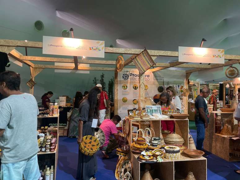 Artesanato exposto na Zona Verde da COP30