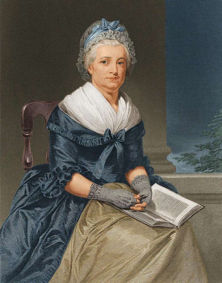 Martha Washington foi a primeira primeira-dama dos EUA e se vestia com tons neutros