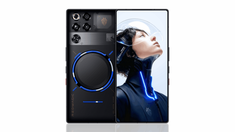 Com design transparente opcional e entrada P2 para fones, o Redmagic 11 Pro chega ao mercado global a partir de US$ 749, incluindo lançamento no Brasil -Divulgação