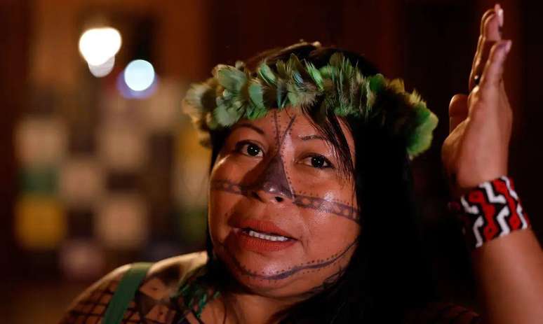Alessandra Munduruku reivindicou a finalização do processo de demarcação de territórios no sudoeste do Pará