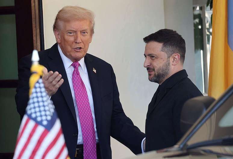 O presidente ucraniano, Volodymyr Zelensky, com a ajuda de seus aliados europeus, conseguiu reconstruir a rela&ccedil;&atilde;o com Donald Trump nos &uacute;ltimos meses