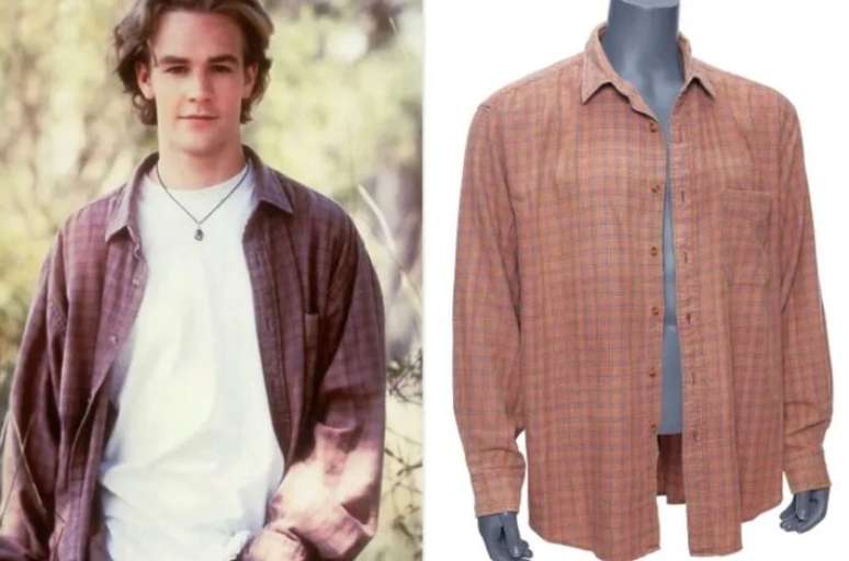 Camisa de flanela usada por James Van Der Beek na série 'Dawson's Creek' é um dos itens do leilão