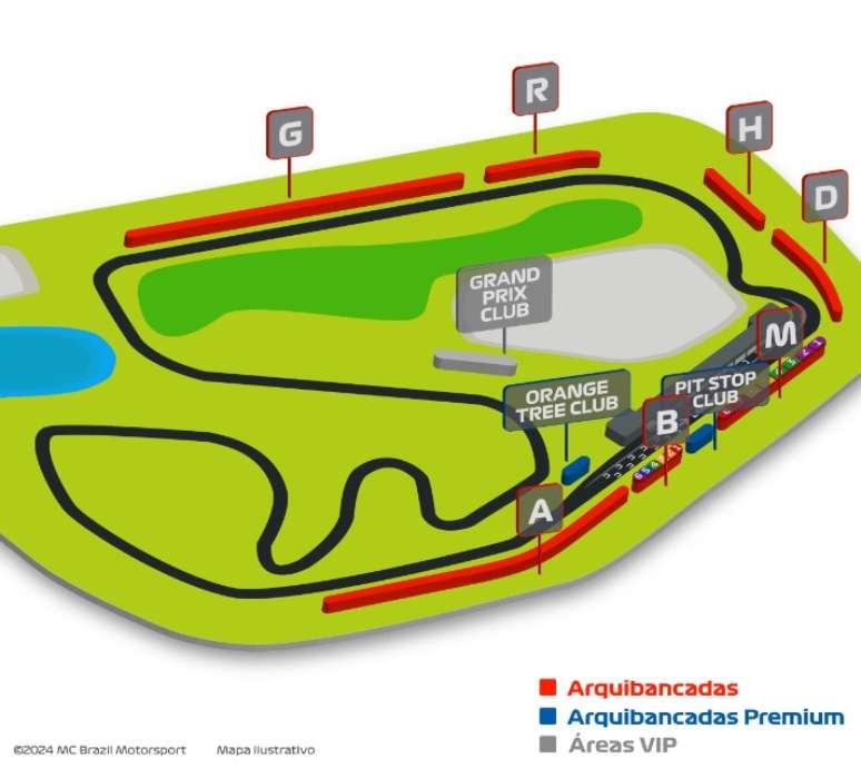 Mapa dos setores do Grande Pr&ecirc;mio De S&atilde;o Paulo