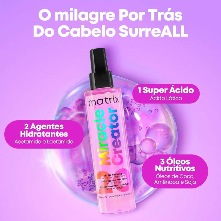 Matrix, Spray Multibenefícios, Miracle Creator