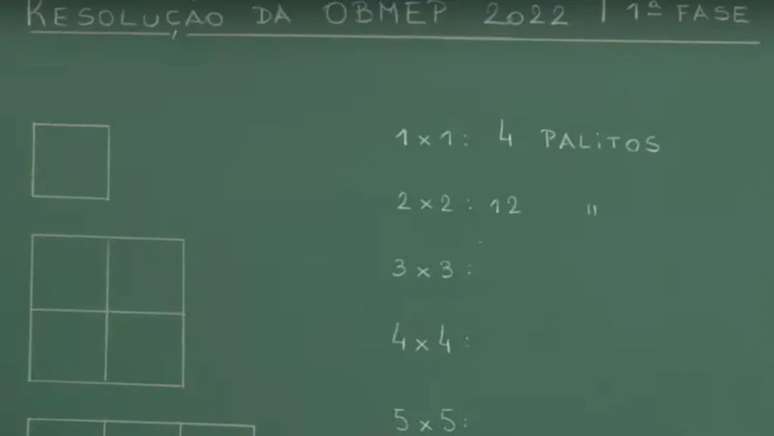 OBMEP சோதனையில் ஏற்பட்ட சிக்கல் சூத்திரத்தை உருவாக்கியது