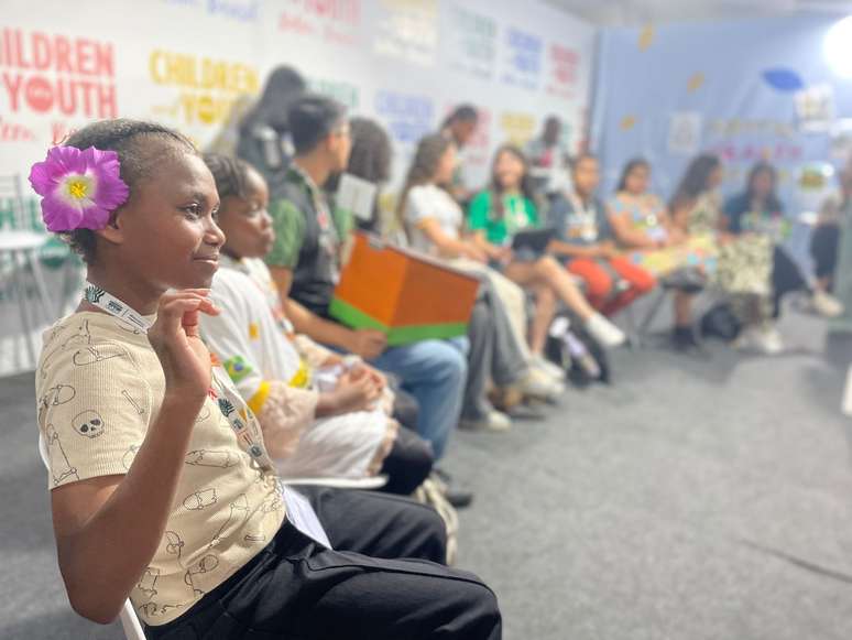 Crianças participam de atividades na COP30