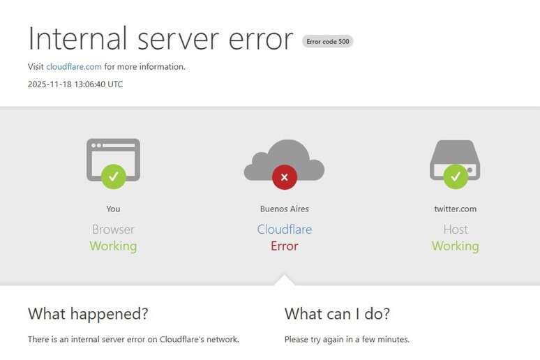 X e Amazon estão apresentando problemas
