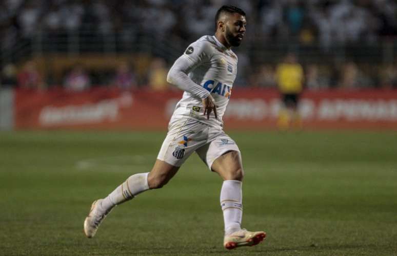 Gabigol atuando em sua segunda passagem pelo Santos 