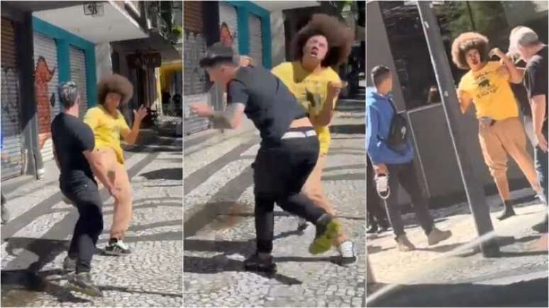 Deputado Renato Freitas (PT) briga com homem na rua em Curitiba