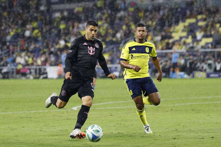 Luis Suárez em ação com a camisa do Inter Miami –
