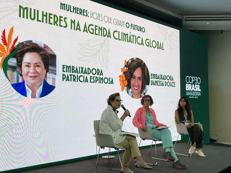 A embaixadora Patricina Espinosa, do México, e a embaixadora Vanessa Dolce, do Itamaraty