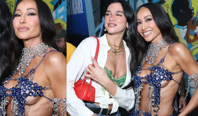 Pode acreditar: não é IA! Dua Lipa e Sabrina Sato brilham juntas em ensaio da Vila Isabel; veja fotos.