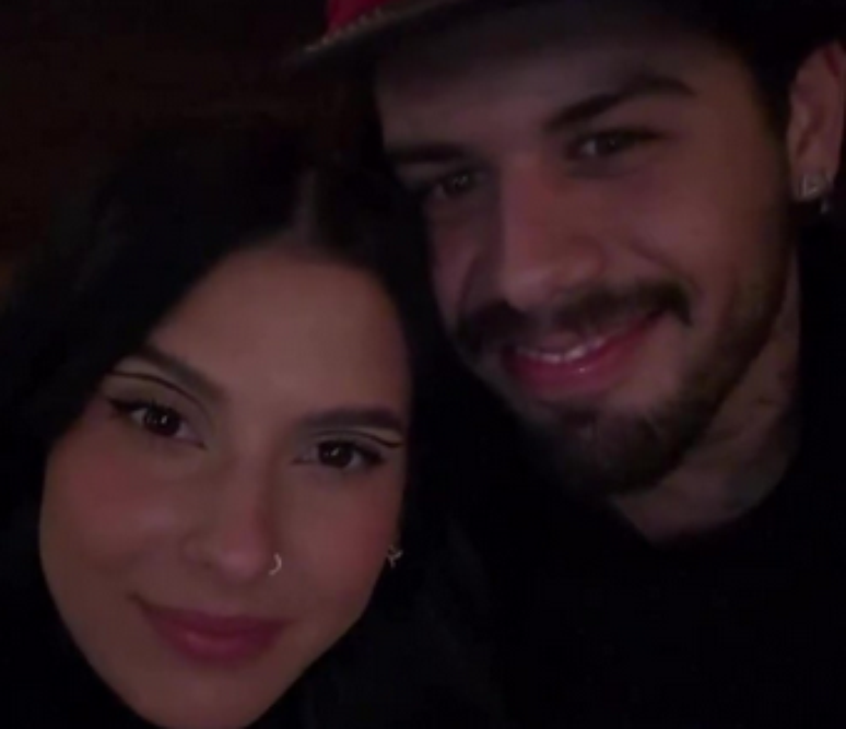 Ana Castela e Zé Felipe em noite romântica, na última quarta-feira, 19