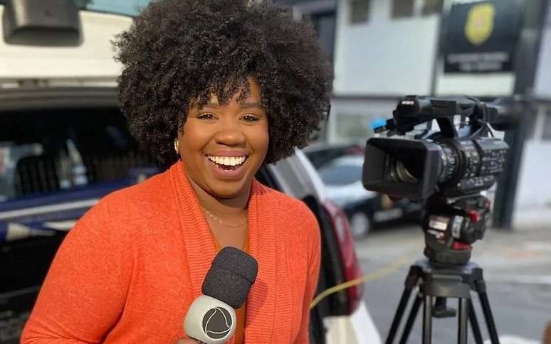 A rep&oacute;rter na &eacute;poca em que fazia jornalismo policial na Record