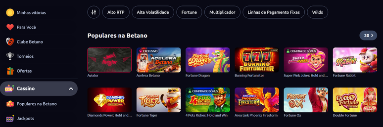 Use o código de indicação Betano TERRAVIP para se cadastrar e explorar o cassino online