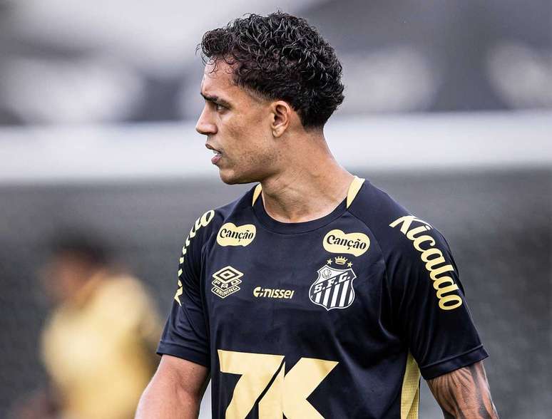 Igor Vinicius&nbsp; em treino do Santos &ndash;