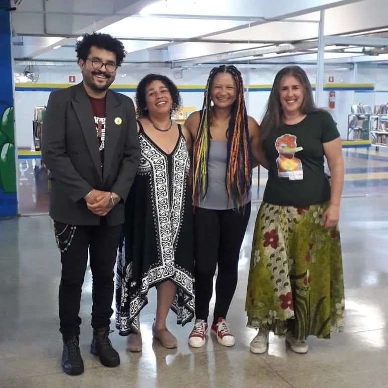Nivaldo Brito, Evânia Vieira, Dinha e Cissa Lourenço, artistas presentes na FESTALI, que acontece em 23 e 24 de novembro no Grajaú, zona sul de São Paulo.