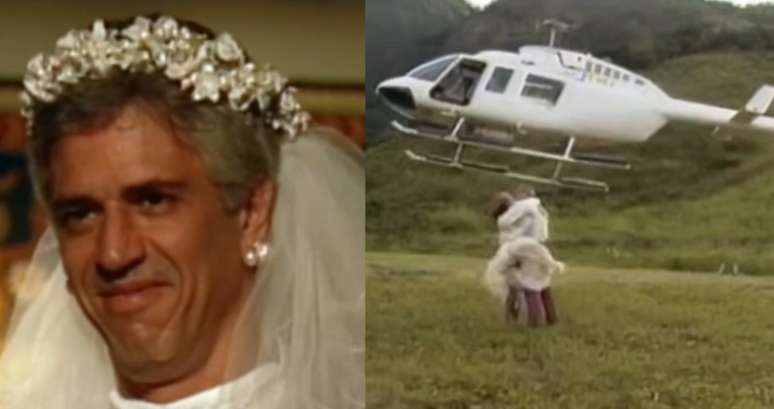 Numa famosa cena, Tony Carrado apareceu vestido de noiva em um pesadelo; no desfecho, teve final feliz com Jocasta (Vera Fischer)