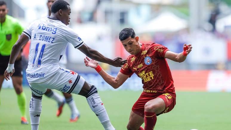 Lance do jogo entre Bahia e Vasco