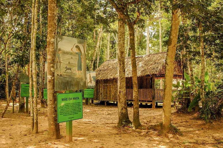 Ao entrar no Parque Ambiental Chico Mendes, é possível apreciar diversas atrações em um roteiro flexível e adaptável ao tempo disponível do visitante – MTur Destinos/Wikimedia Commons