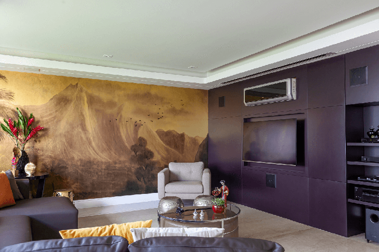 As paisagens d&atilde;o textura e movimento &agrave; decora&ccedil;&atilde;o Projeto: Cristiane Schiavoni |