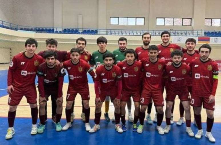 - Divulgação - Legenda: Yerevan venceu por 98 a 1 o Alashkert pela liga de futsal da Armênia