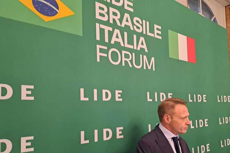 Ministro Francesco Lollobrigida durante Fórum Lide Brasil-Itália, em Roma