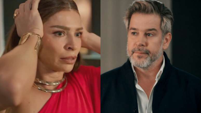 Arminda (Grazzie Massafera) and Ferret (Murilo Benicio) from Tres Gracas (Production / TV Globo)