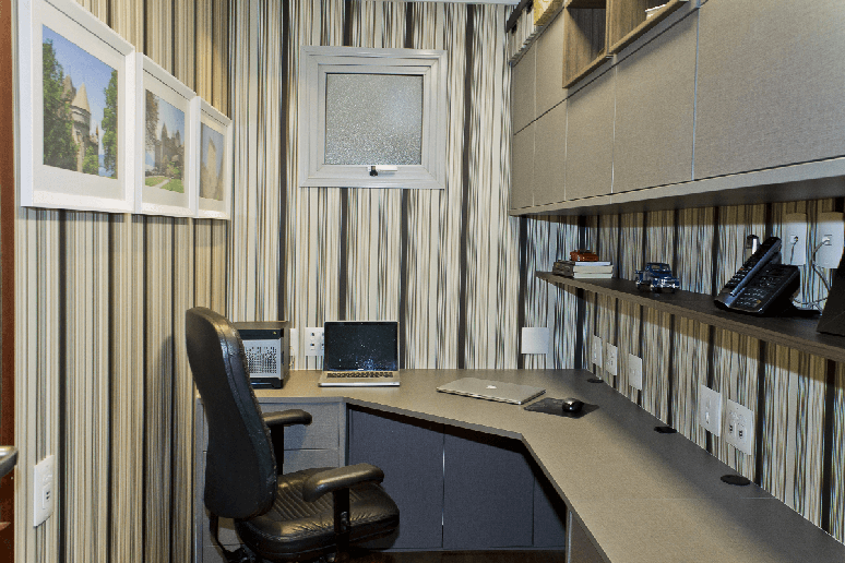 As listras influenciam a percep&ccedil;&atilde;o de propor&ccedil;&atilde;o dos ambientes Projeto: Cristiane Schiavoni |