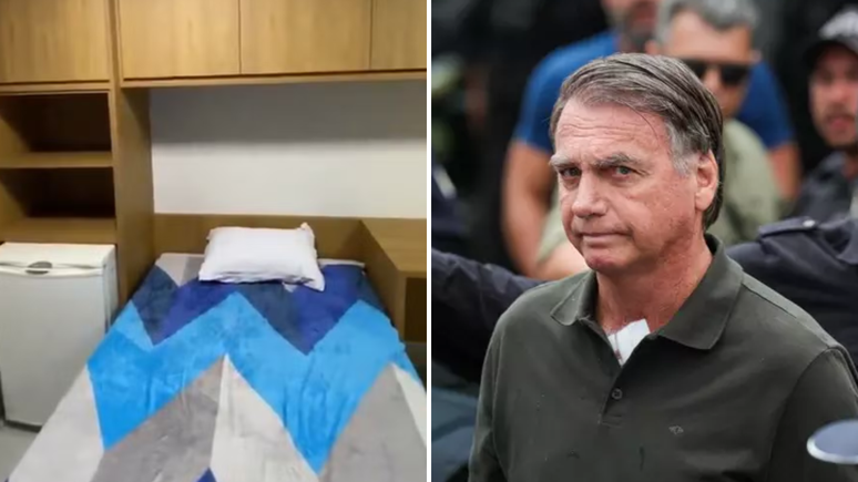 Cela da PF onde Bolsonaro vai cumprir pena tem cama de solteiro, frigobar, ar-condicionado e 12 metros quadrados; veja