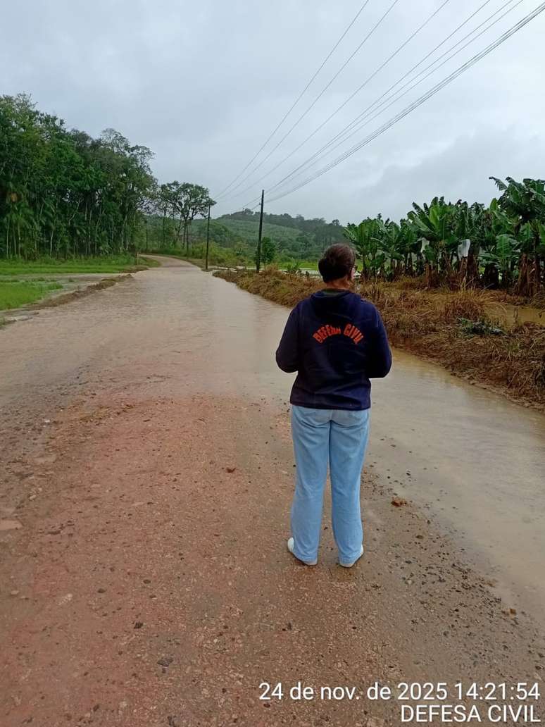 São João do Itaperiú foi um dos municípios mais atingidos por temporais em SC