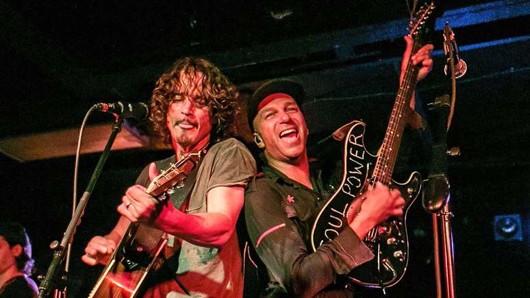Chris Cornell and Tom Morello in 2014