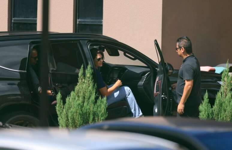Michel inside the car at the National Front control body in Brasilia