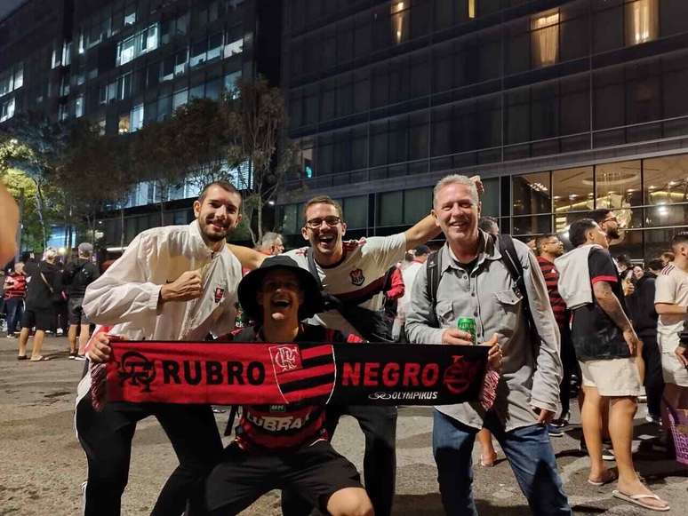 Flamengo fans in Lima, Peru -