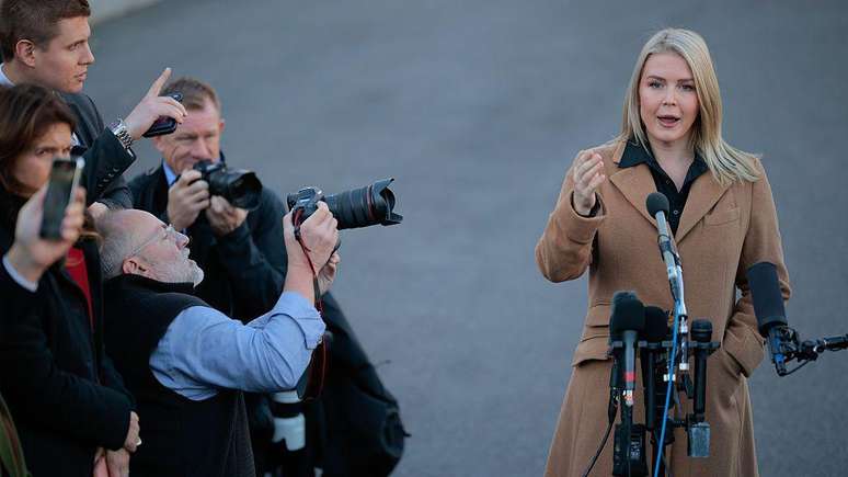 Karoline Leavitt se recusou a comentar a prisão