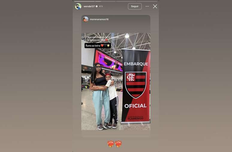 Publica&ccedil;&atilde;o de Wendel em seu Instagram &ndash;