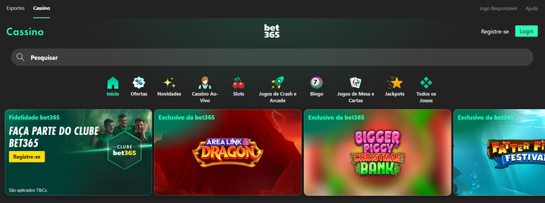 a bet365 disponibiliza ofertas especiais para esportes e cassino. A captura de tela foi feita em 27/11/2025