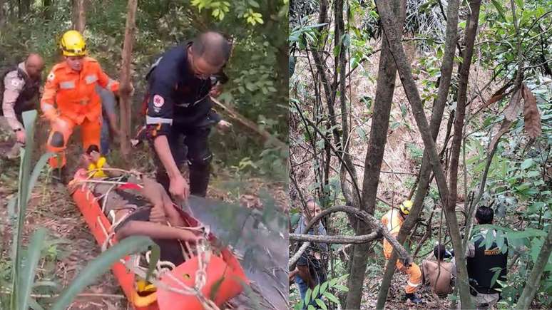 Guarnição de bombeiros de Paracatu deslocou até o bairro Alto do Açude para realizar salvamento do homem
