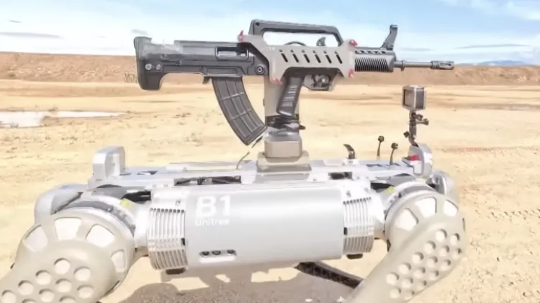 c&atilde;o-rob&ocirc; armado &ndash; Reprodu&ccedil;&atilde;o